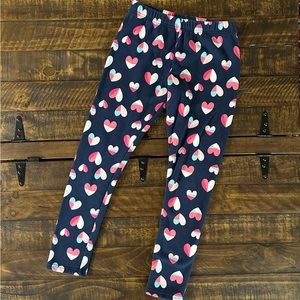 Girls Carter’s Navy Blue and Hearts Leggings
